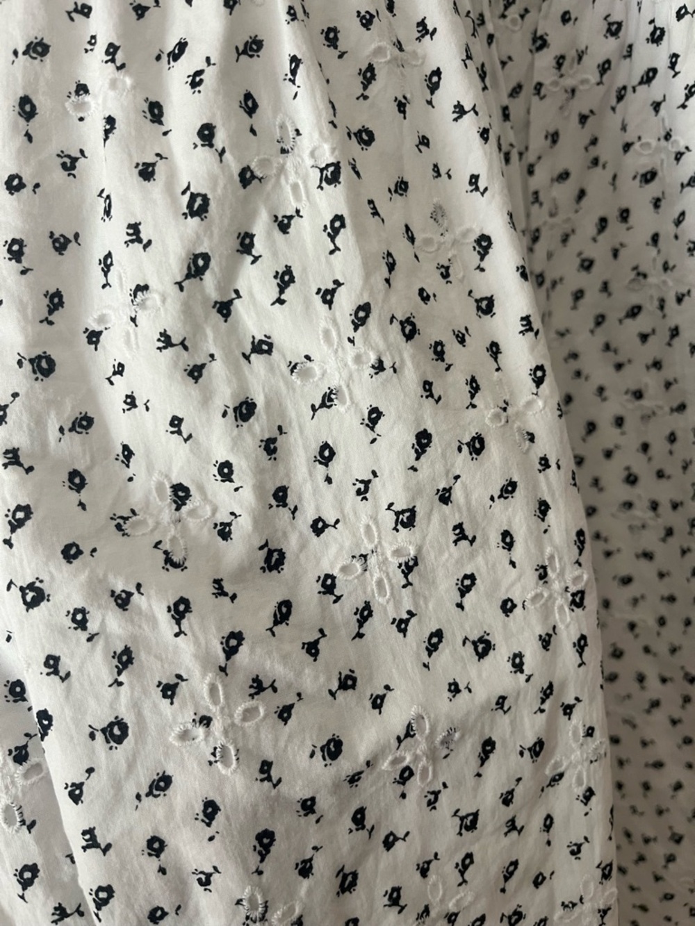 White Floral Sundress with Ruffle Sleeves - Picture 5 of 5